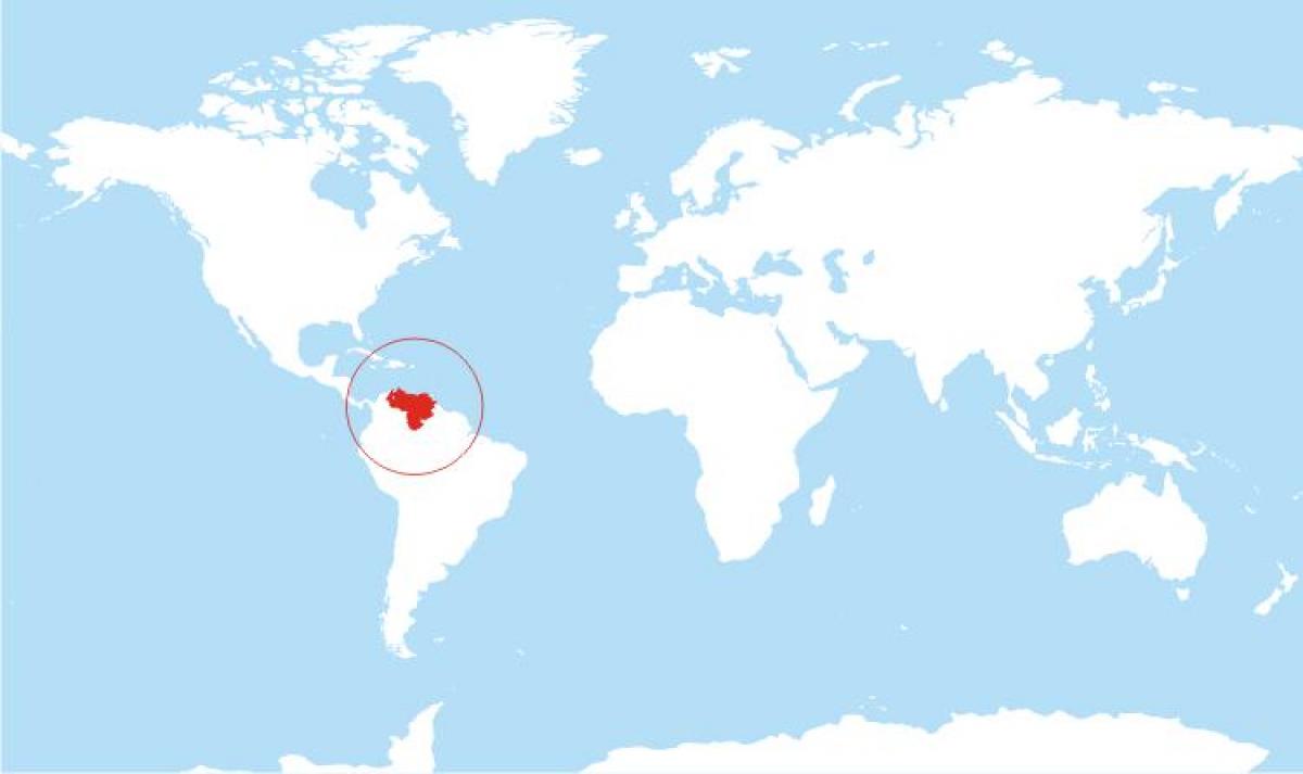 નકશો વેનેઝુએલા સ્થાન પર વિશ્વ