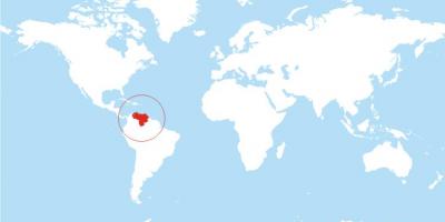 નકશો વેનેઝુએલા સ્થાન પર વિશ્વ